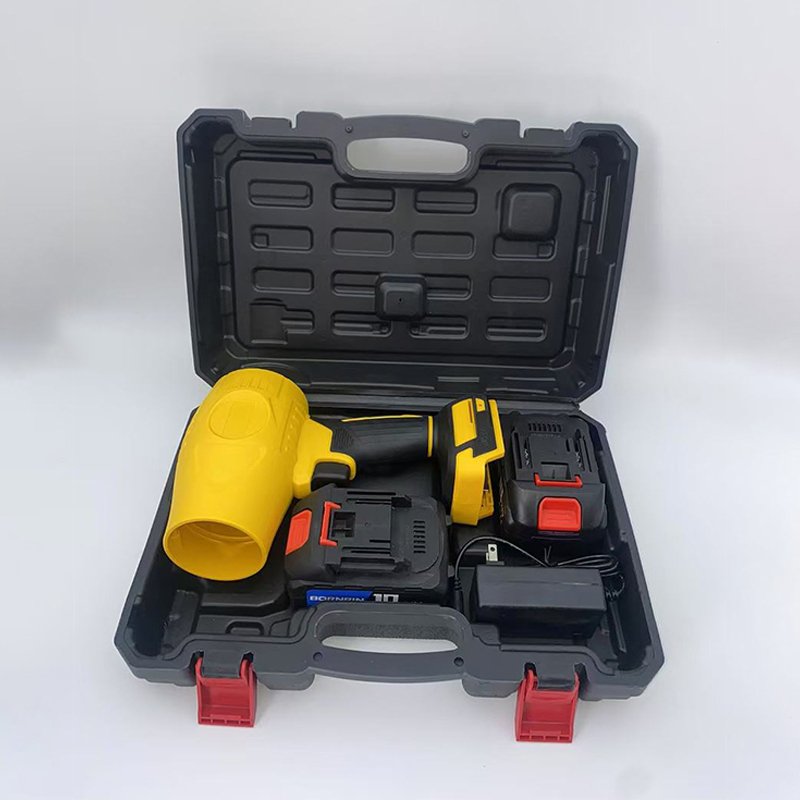 Air Blower 21V Battery Jet Turbo Fan Portable Violent Fan Two Battery With Case High Speed Air Duster Leaf Blowing Power Tools