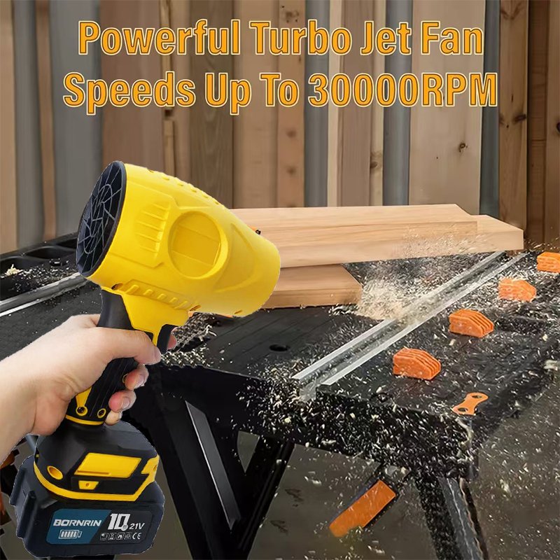 Air Blower 21V Battery Jet Turbo Fan Portable Violent Fan Two Battery With Case High Speed Air Duster Leaf Blowing Power Tools