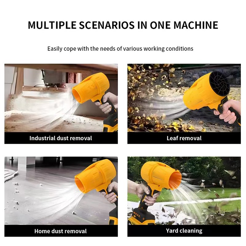 Air Blower 21V Battery Jet Turbo Fan Portable Violent Fan Two Battery With Case High Speed Air Duster Leaf Blowing Power Tools