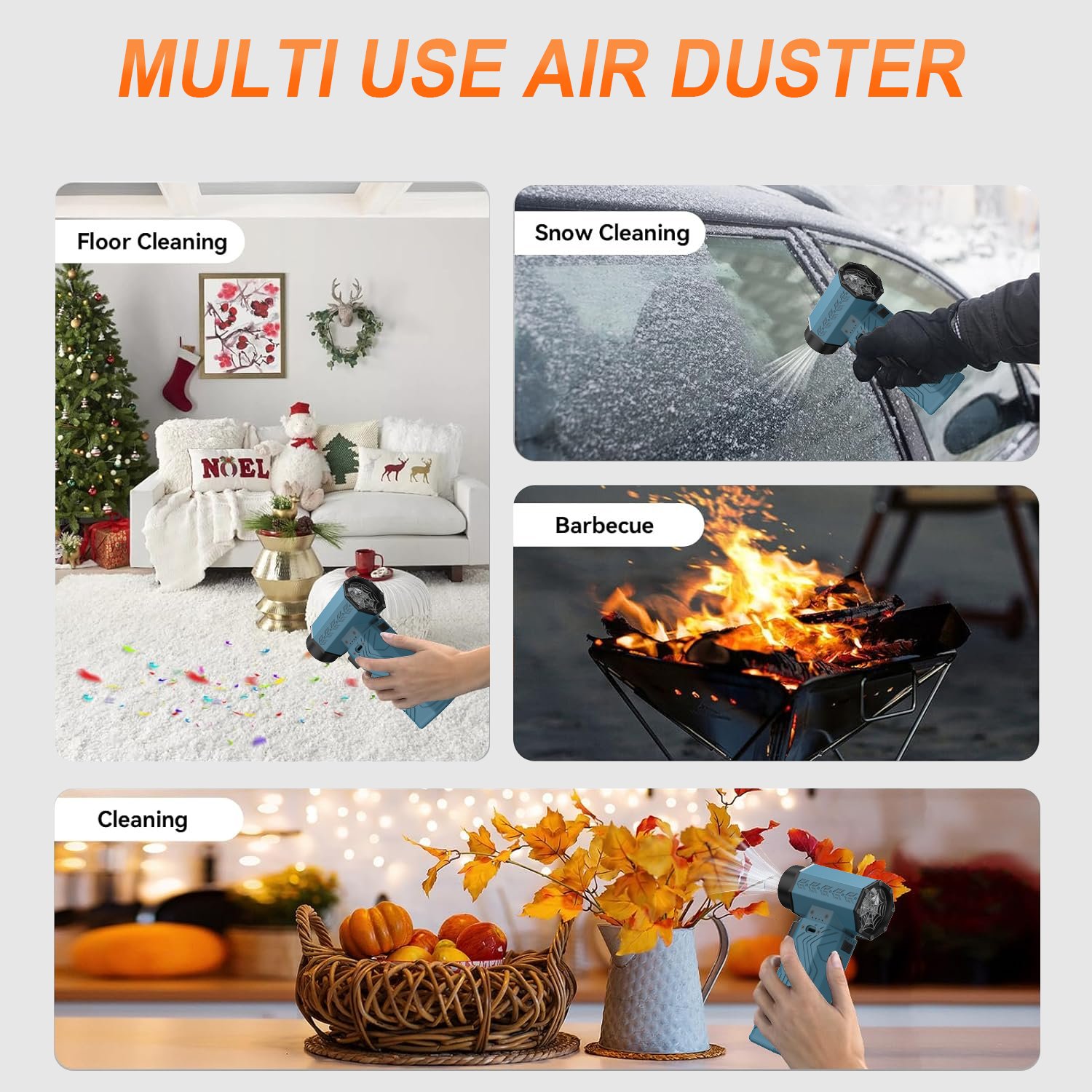 Electric air duster Mini Turbo Jet Fan Handheld High Pressure Computer Cleaner Rechargeable Air Blower Removing Dust Camping Fan
