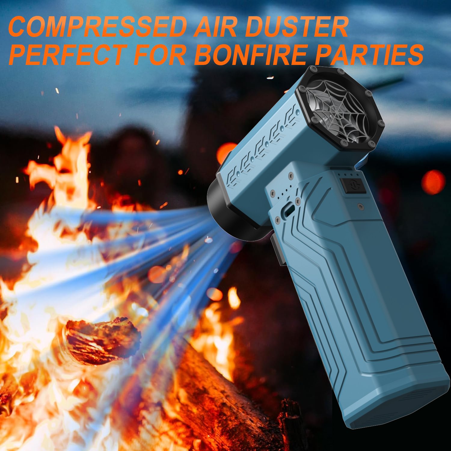Electric air duster Mini Turbo Jet Fan Handheld High Pressure Computer Cleaner Rechargeable Air Blower Removing Dust Camping Fan