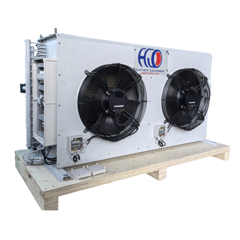 Hejia High Quality H Type Air Cooled Condenser Used For Cold Room Refrigeration Unit With Fans