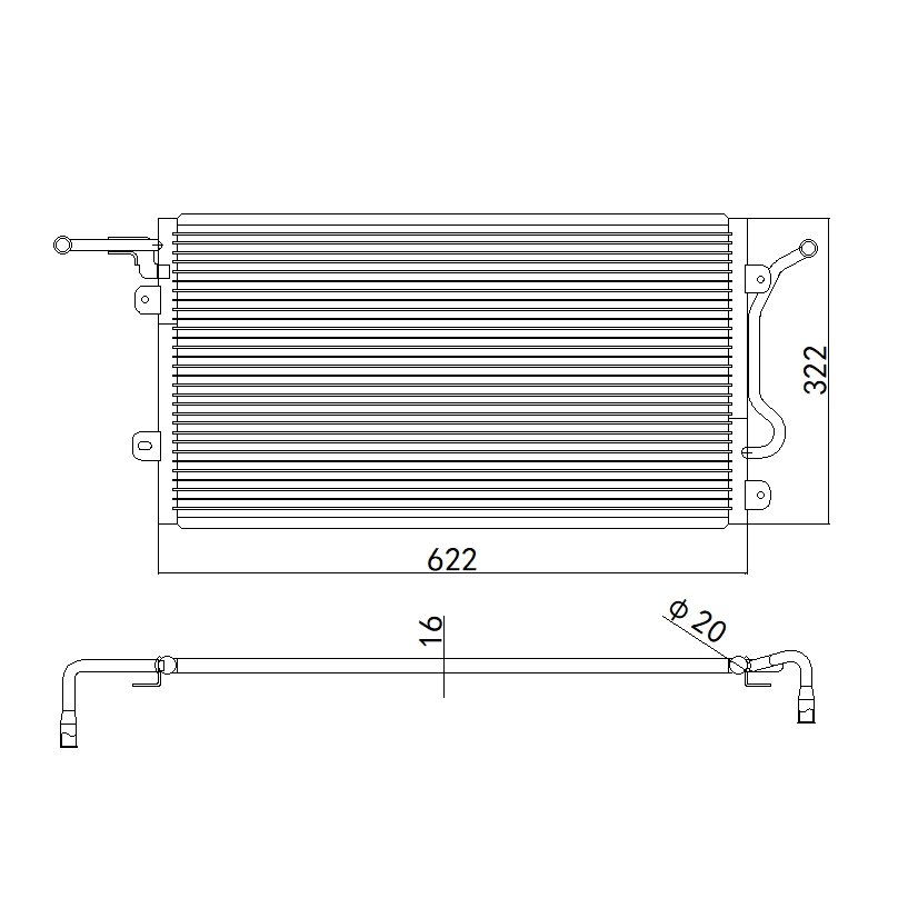 Aftermarket Car Auto Air Conditioning System Auto AC Condenser for FORD ECOSPORT FIESTA AMAZON PACAM OEM 2S6519710AA