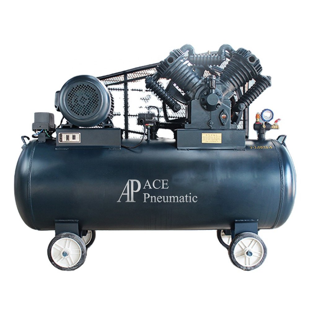 Industrial Belt Driven Piston Air Compressor 7.5hp/5.5kw Two Stage Pump Portable air Compressor Car