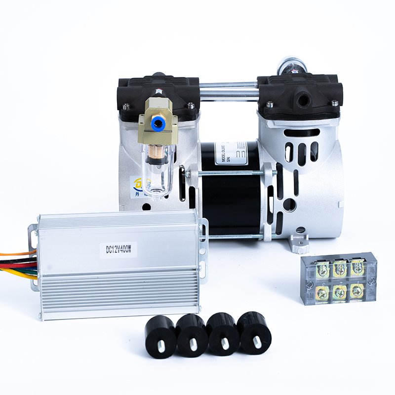 DC Air Compressor 12V/24V/48V High Efficient and Quiet 1/2 Hp Oil-less Rocking Piston Oilless Air Pump