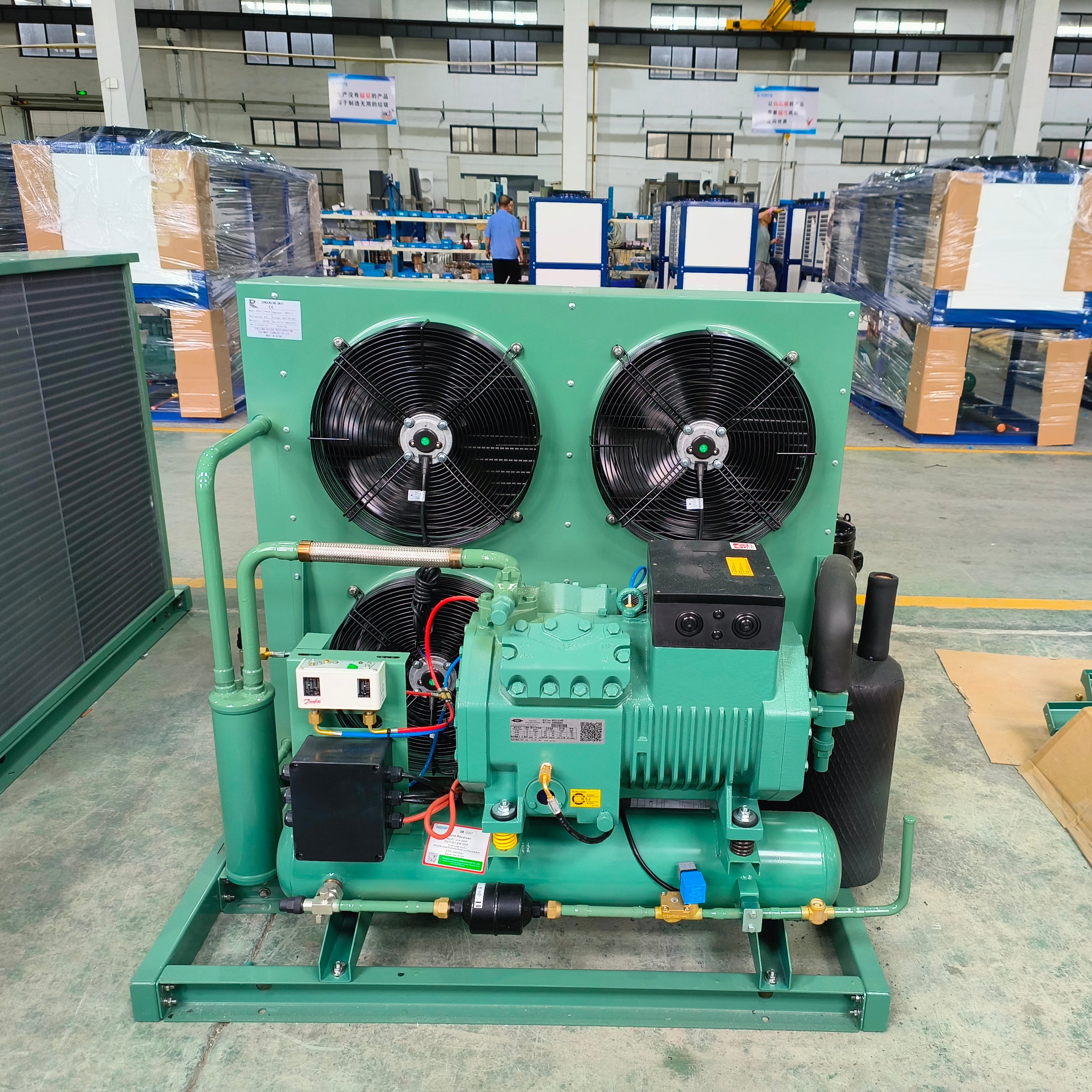 Rui Xue Refrigeration Air Cooled 3HP Semi-hermetic Compressor Condensing Unit for Cold Room Freezer Condensing Unit