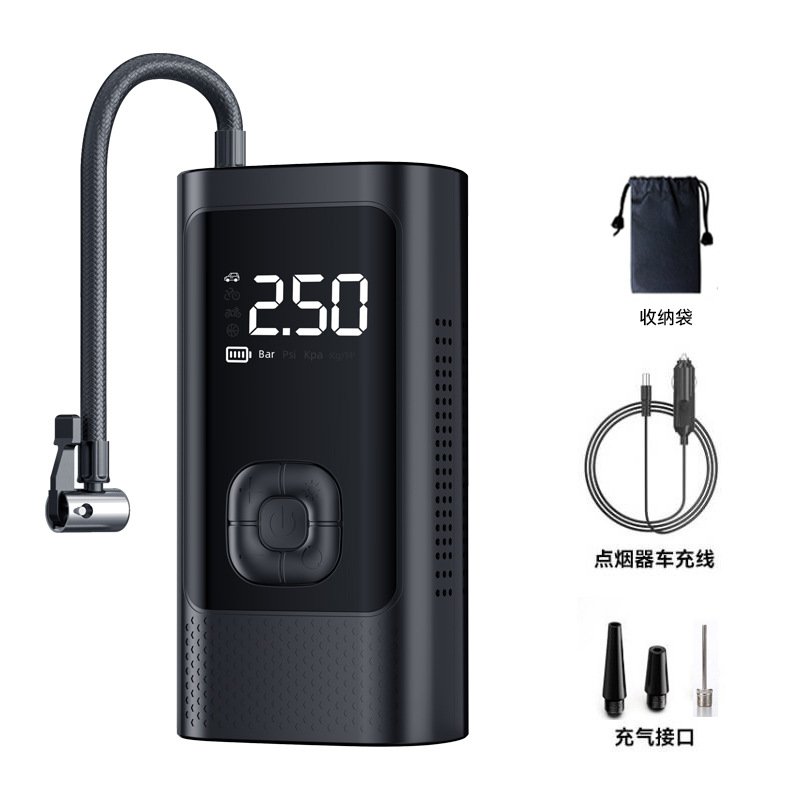 2025 New Temu Hot Sale Portable 150psi Balloon Pump Digital Car Air Compressor Tire Inflator With ABS Emergency Light Features