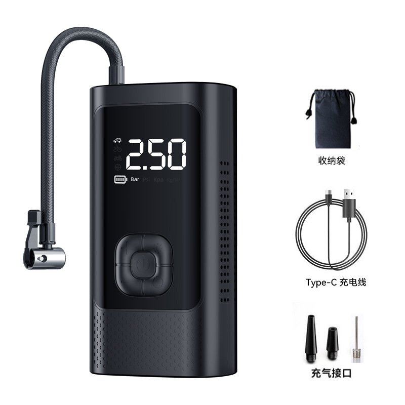 2025 New Temu Hot Sale Portable 150psi Balloon Pump Digital Car Air Compressor Tire Inflator With ABS Emergency Light Features