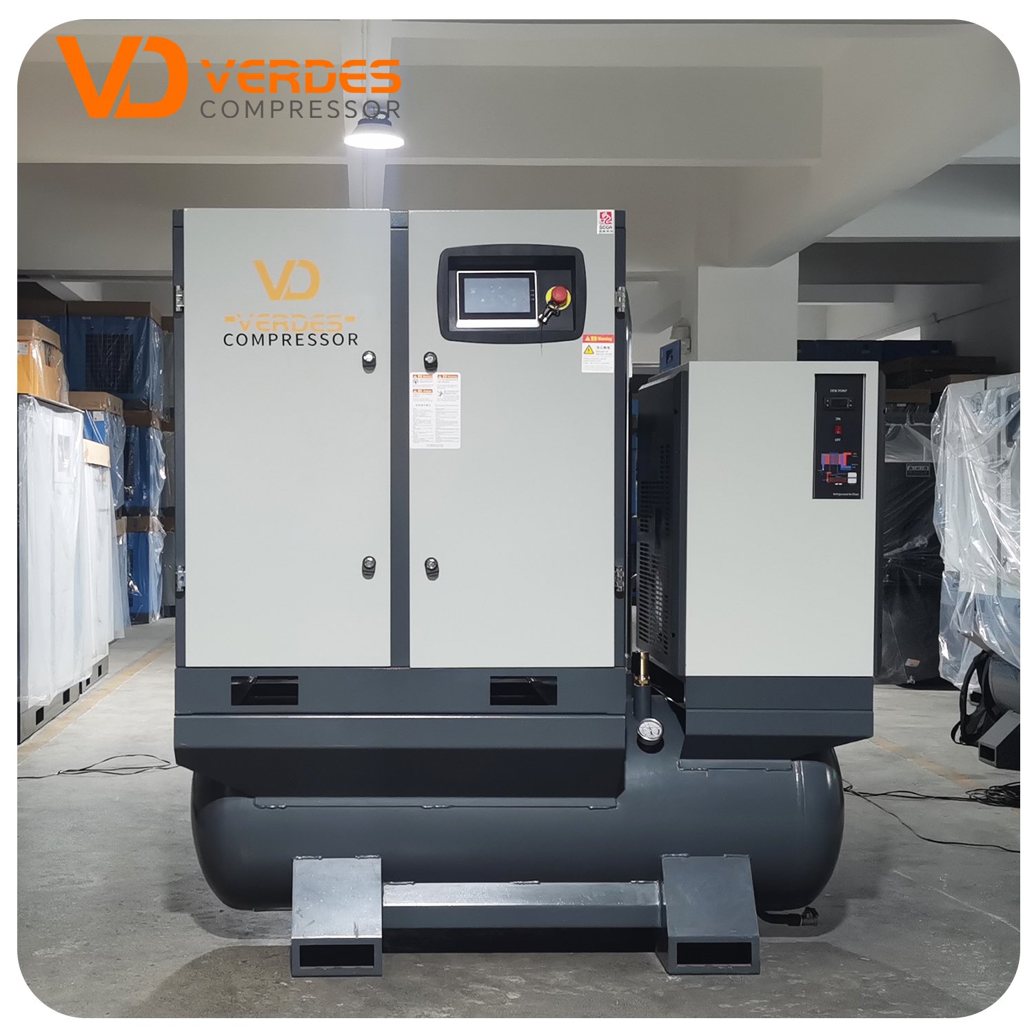 16 20 bar Screw air Compressor Compresor De Tornillo Compressor De Ar 15 22 kw Industrial Screw Air-Compressor With Dryer 500l