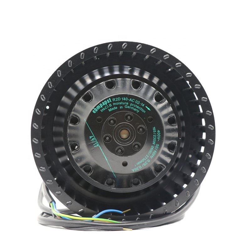 ebmpapst R2D140-AC02-14 140mm 400V AC 0.29A 165W 2600RPM IP54 Centrifugal Cooling Fan for Servo Motor Inverter