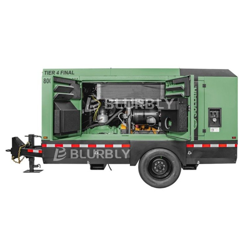 Sullair Lubricated Rotary Screw Portable Aftercooler Air Compressors 800H-900H Portable 25.5m3/min 10bar Cummins Engine 1 Set