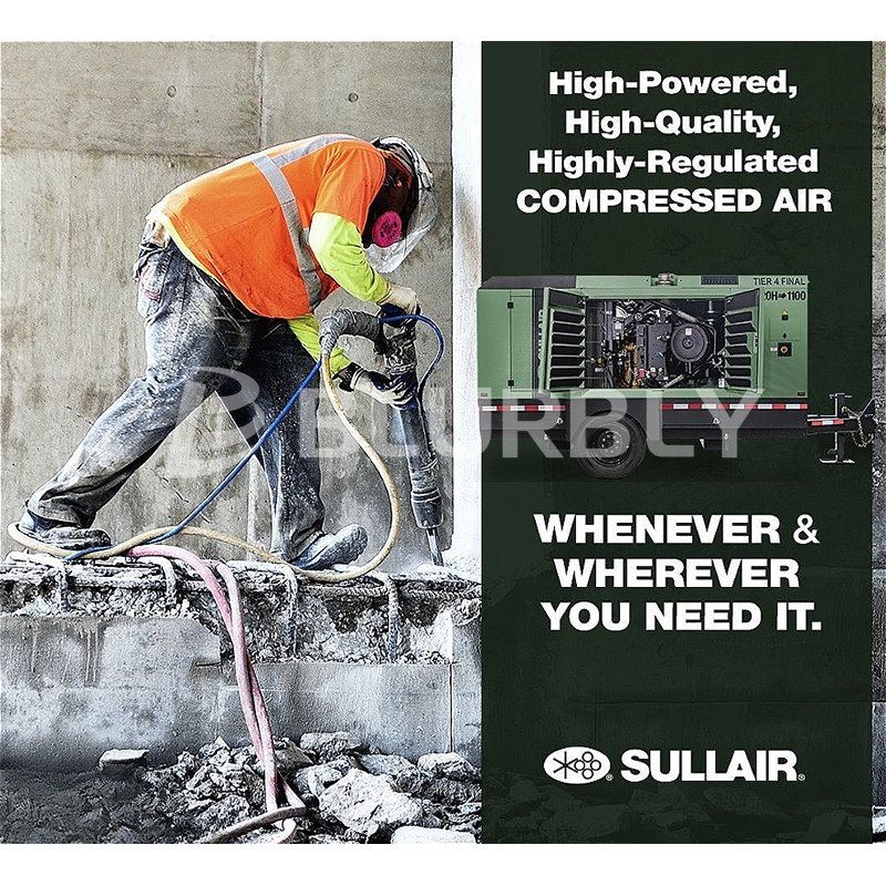 Sullair Lubricated Rotary Screw Portable Aftercooler Air Compressors 800H-900H Portable 25.5m3/min 10bar Cummins Engine 1 Set