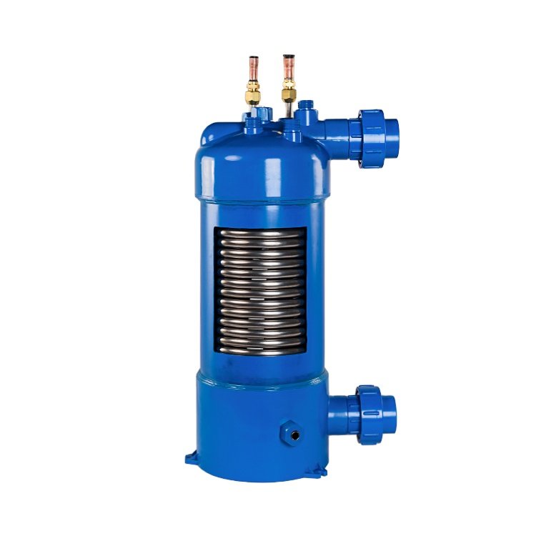 High-Capacity PVC Titanium Condenser (MHTA-3) - 12.7mm Connector, Corrosion-Resistant Heat Exchanger for Marine & Pool Systems