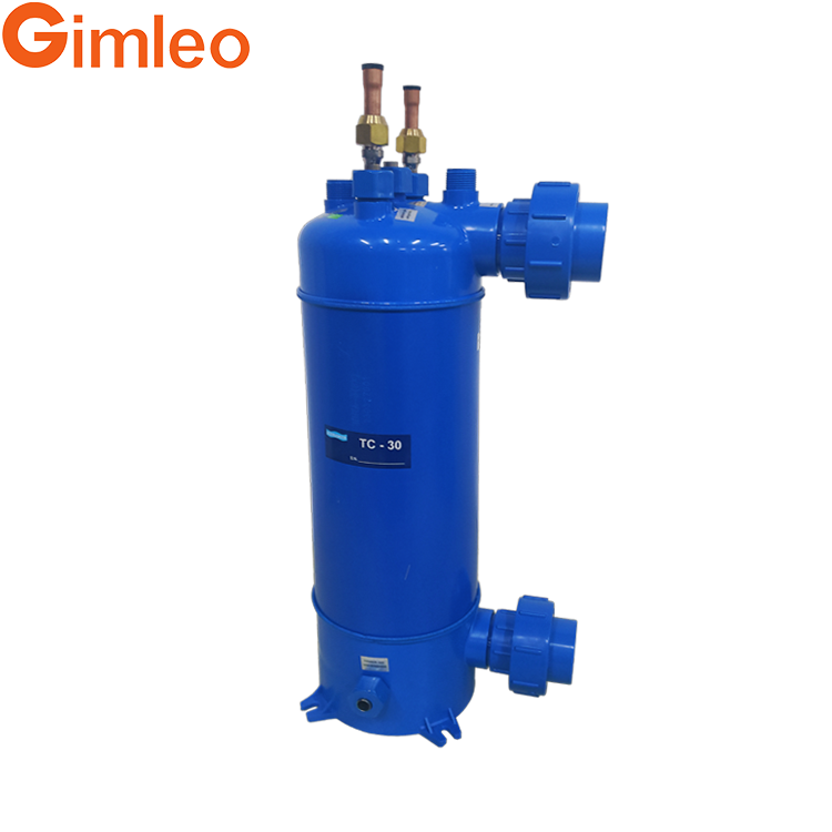 High-Capacity PVC Titanium Condenser (MHTA-3) - 12.7mm Connector, Corrosion-Resistant Heat Exchanger for Marine & Pool Systems