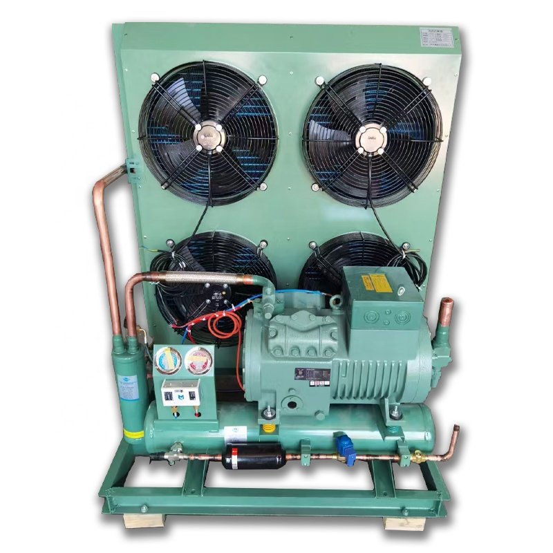 Replace Bitzer Cold Storage Room Industrial Refrigerator Semi-hermetic Compressor Freezing Equipment Condenser Unit
