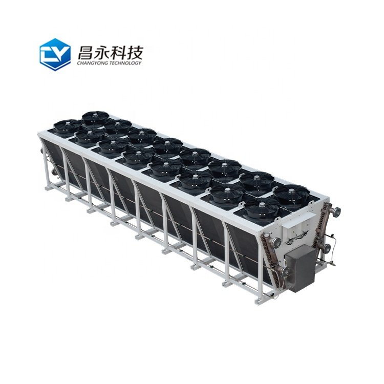 Good Price Industrial R134a R404a Deep Freezer Air Cooled Blue Fin Type Copper Condenser air Cooler for Quick Freezer
