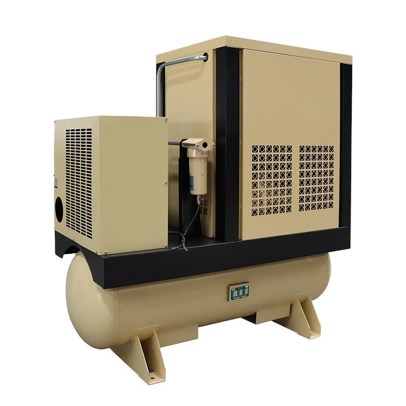 High Quality Professional Industrial All in One Screw Air Compressor With Air Dryer Tank for Home Use Food
