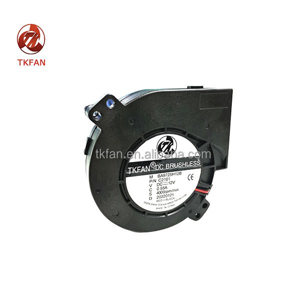 12V 24V DC Blower with Two Ball Bearing 97mm High Air Volume Turbo Fan 97 X 25mm B97 DC 9725 Turbine Fan Electric Blower Source