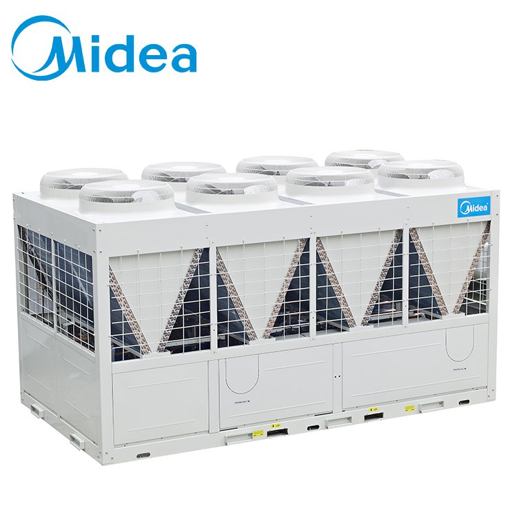 Midea 250kw 850kbtu 90HP Modular air Cooled Water Chiller and Heat Pump With Scroll Compressor for University
