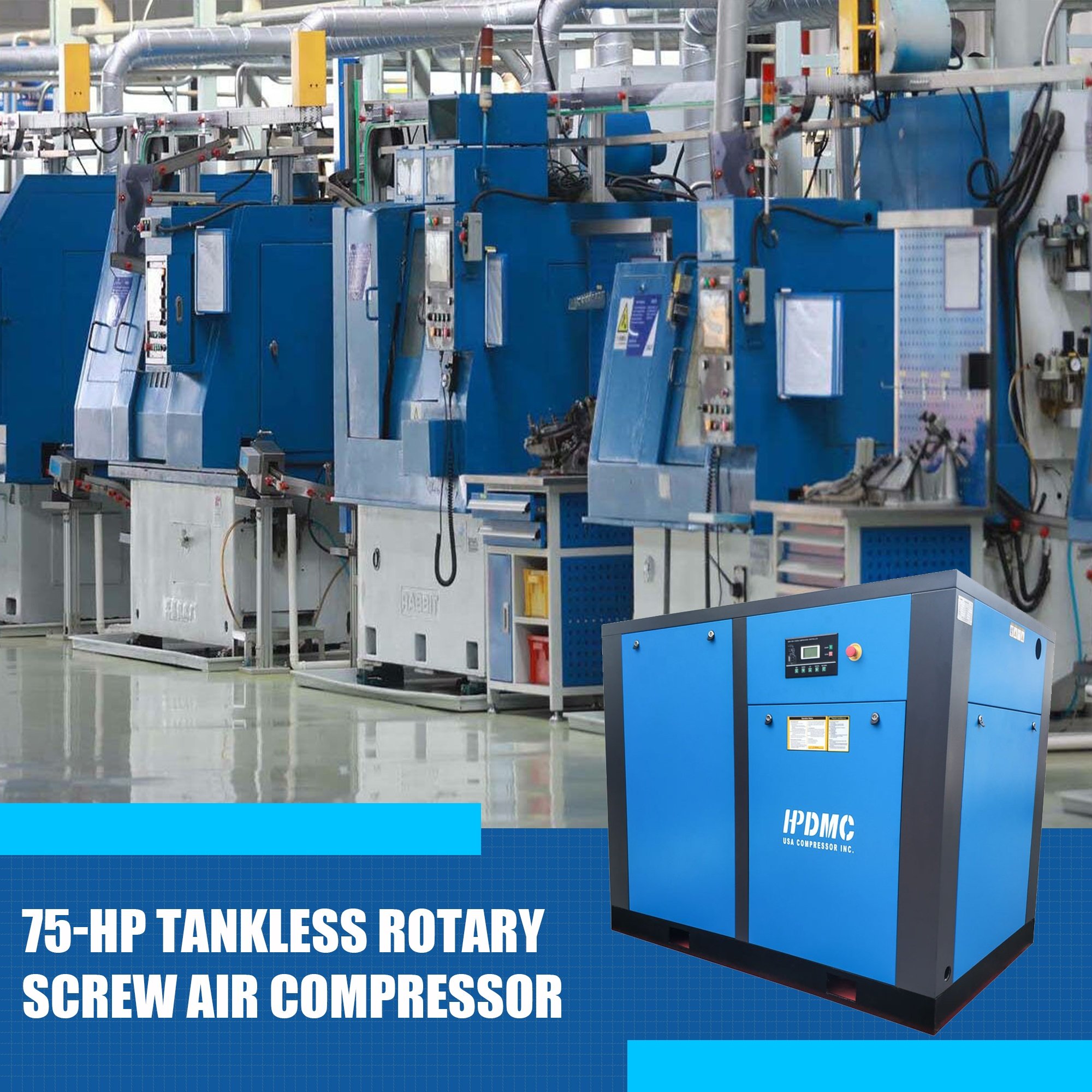 DMC Big Power High Quality 110kw 150hp 8bar 10bar 13bar Screw air Compressor for Mining Project