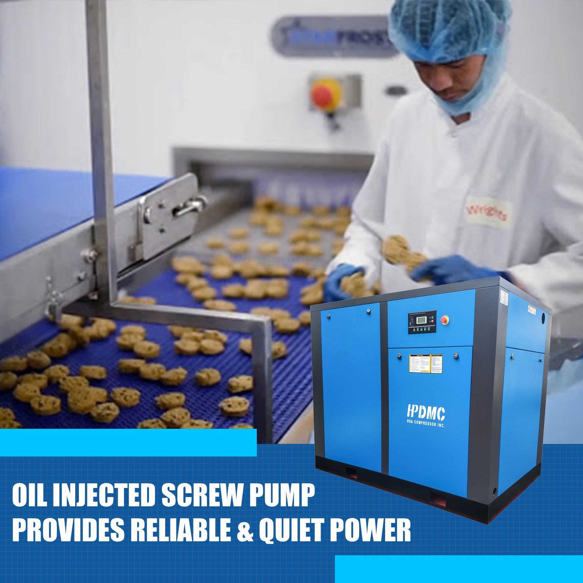 DMC Big Power High Quality 110kw 150hp 8bar 10bar 13bar Screw air Compressor for Mining Project