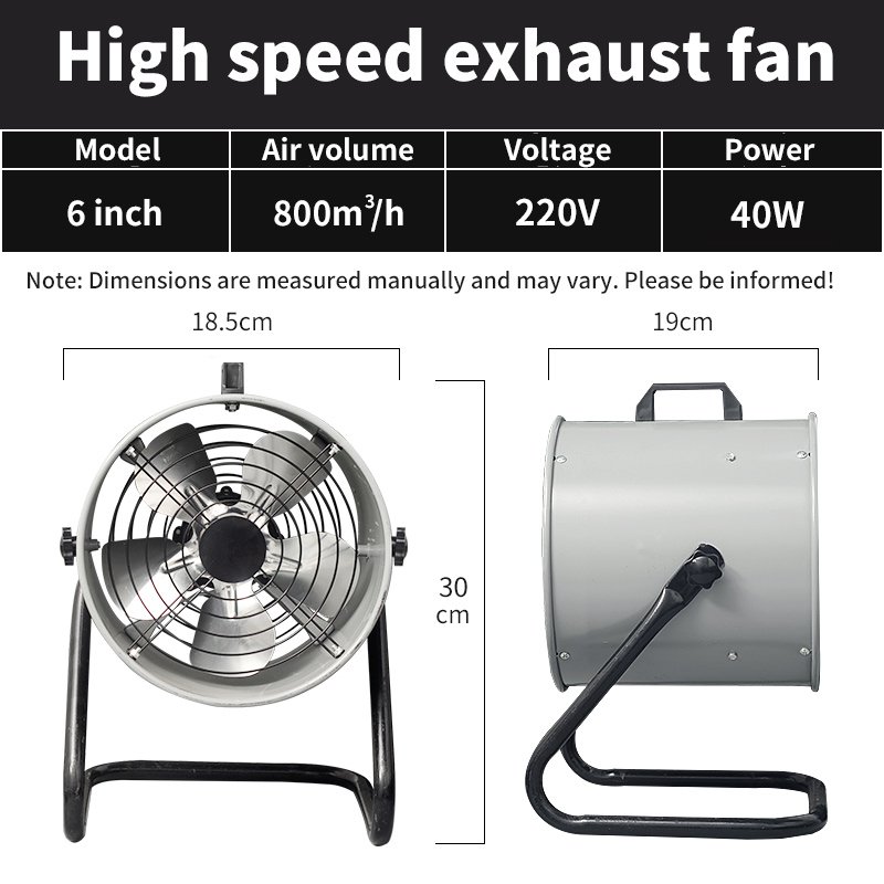 High Speed Duct Fan Axial Flow Blower Ventilating Fan Floor Standing Industrial Portable Exhaust Fan Ventilating
