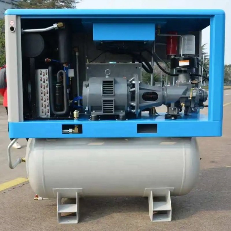Rotary Screw Drive Air Compressor Permanent Magnet LG15EZT Receiver Tank Heaey Duty Air End 380kw Rotary Screw Air Compressor