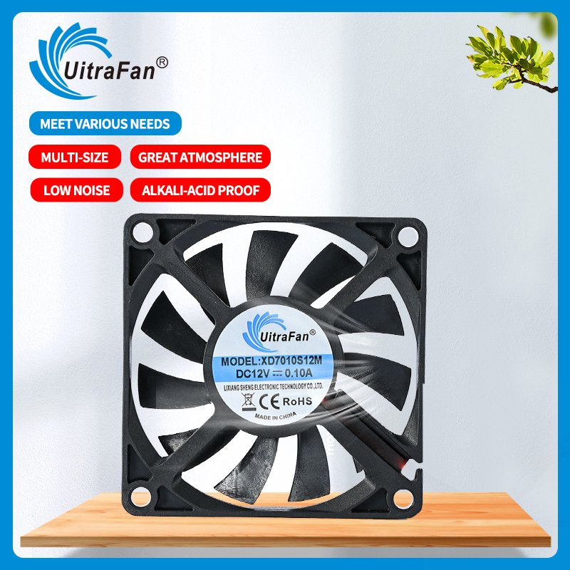 70mm Silent DC 5V 12V 24V Low Noise Ventilation Fans 7010 Axial Fan Heater 70*70*10MM Cooling Fan