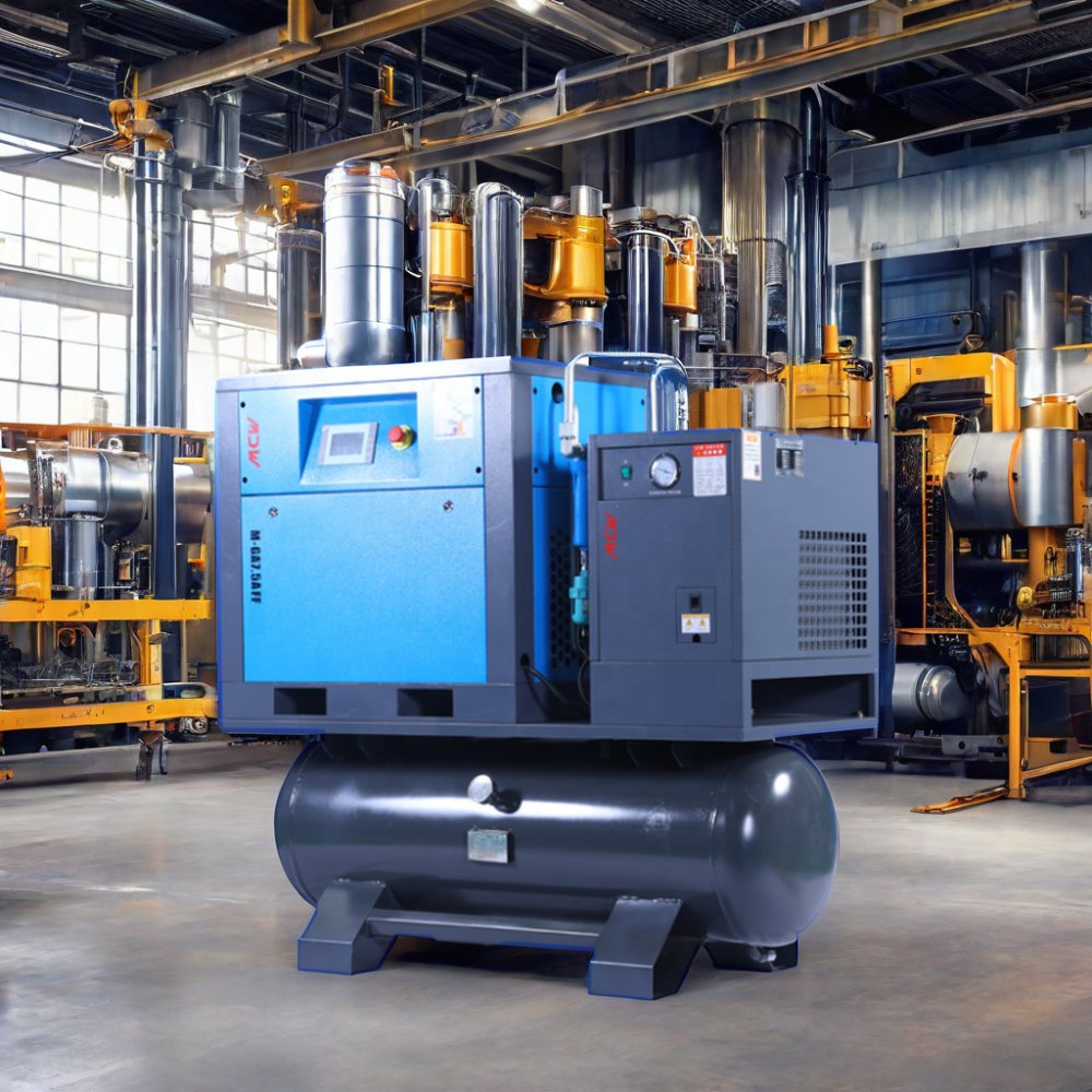 15KW 20HP All-In-One Fixed Speed Screw Type Air Compressor From China Factory for Manufacturing Plant 8 Bar Working Pressure