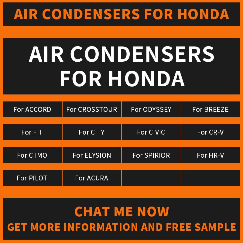 80110T6A003 OEM Auto Spare Car Part Car AC Air Conditioner Condenser for Honda Odyssey 80110-T6A-003