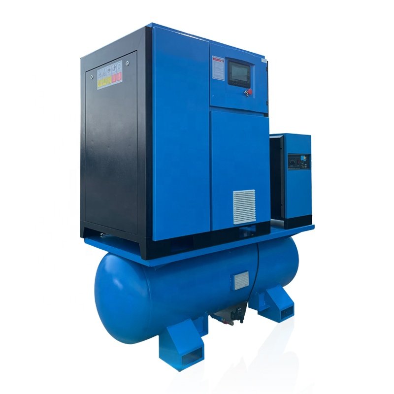 Integrated All in One 7.5kw 11kw 15kw 22kw 16 bar Screw Air Compressor for Fiber Laser Cutting Plasma Cutting Machine