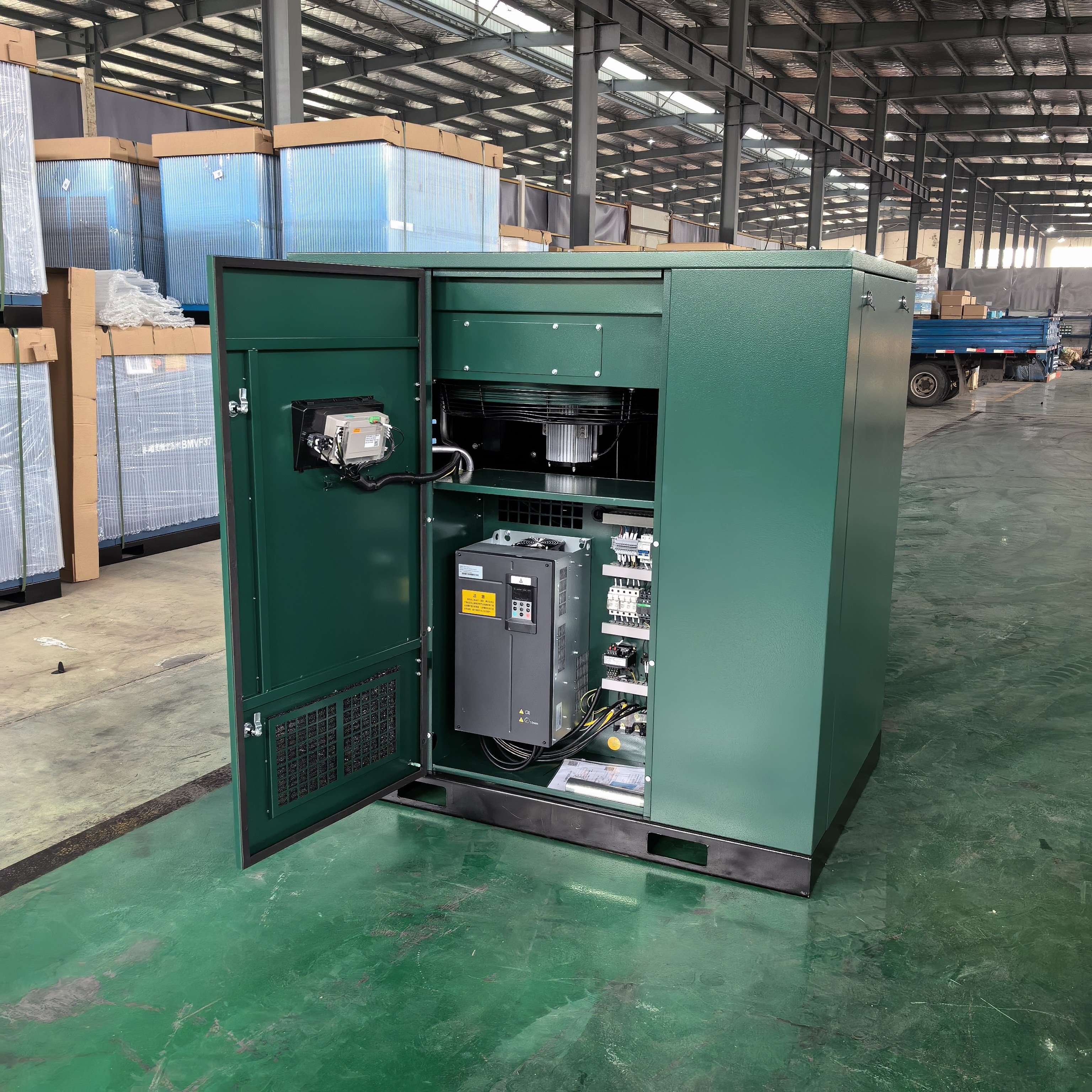 High Efficiency Kaishan PMVQ45 45kw/60hp Industrial Stationary Electric Rotary Frequency Conversion Screw Air Compressor