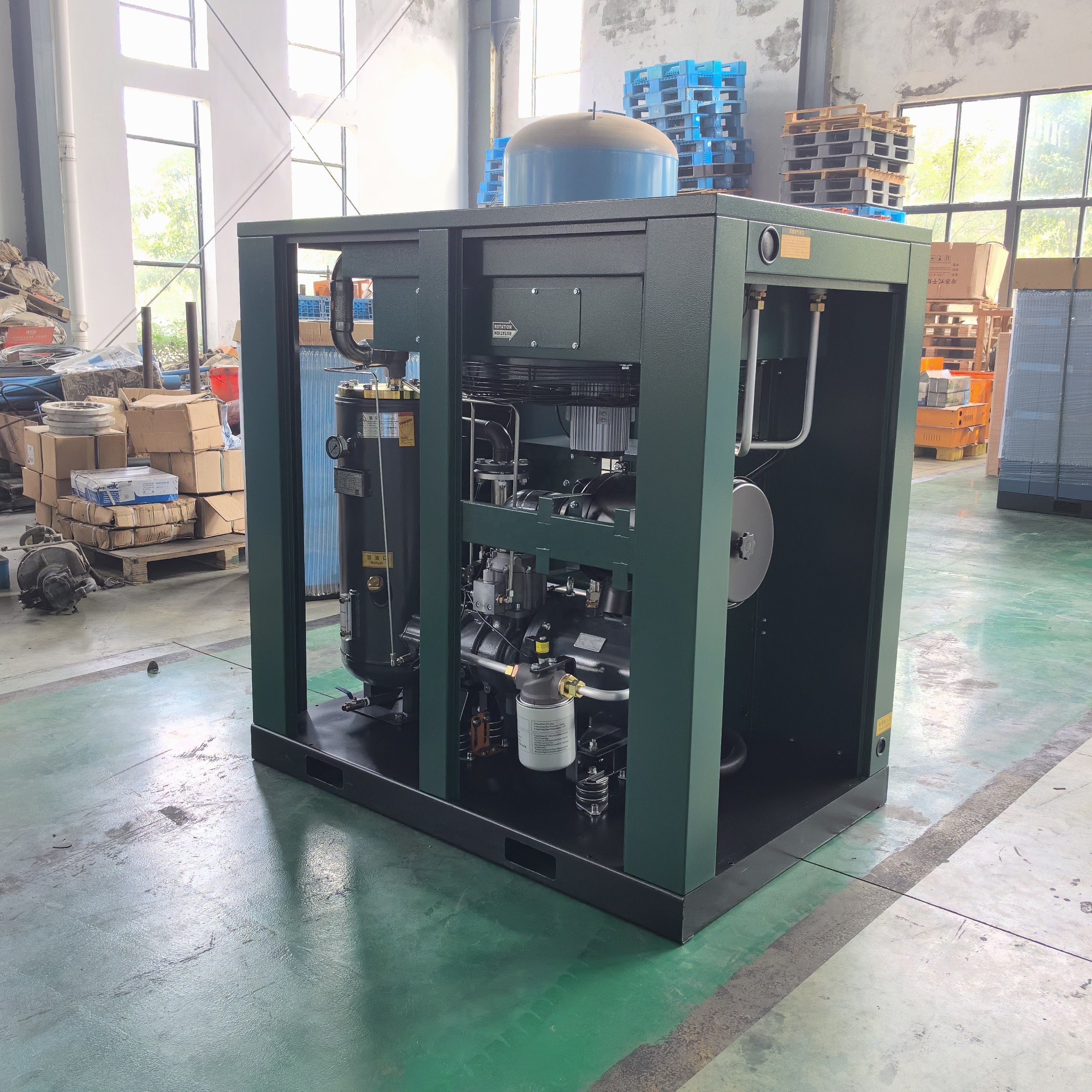 High Efficiency Kaishan PMVQ45 45kw/60hp Industrial Stationary Electric Rotary Frequency Conversion Screw Air Compressor