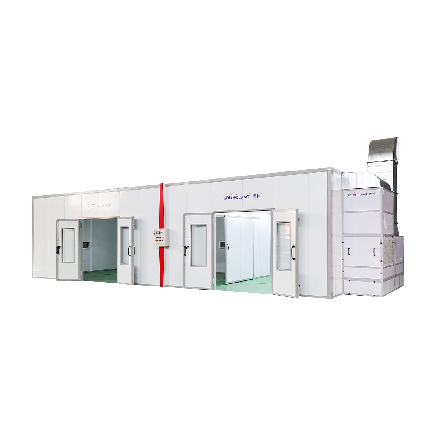 Exported to UAE Standard 12 Meters Furniture Spray Booth Water Curtain Filtering Wood Paint Booth