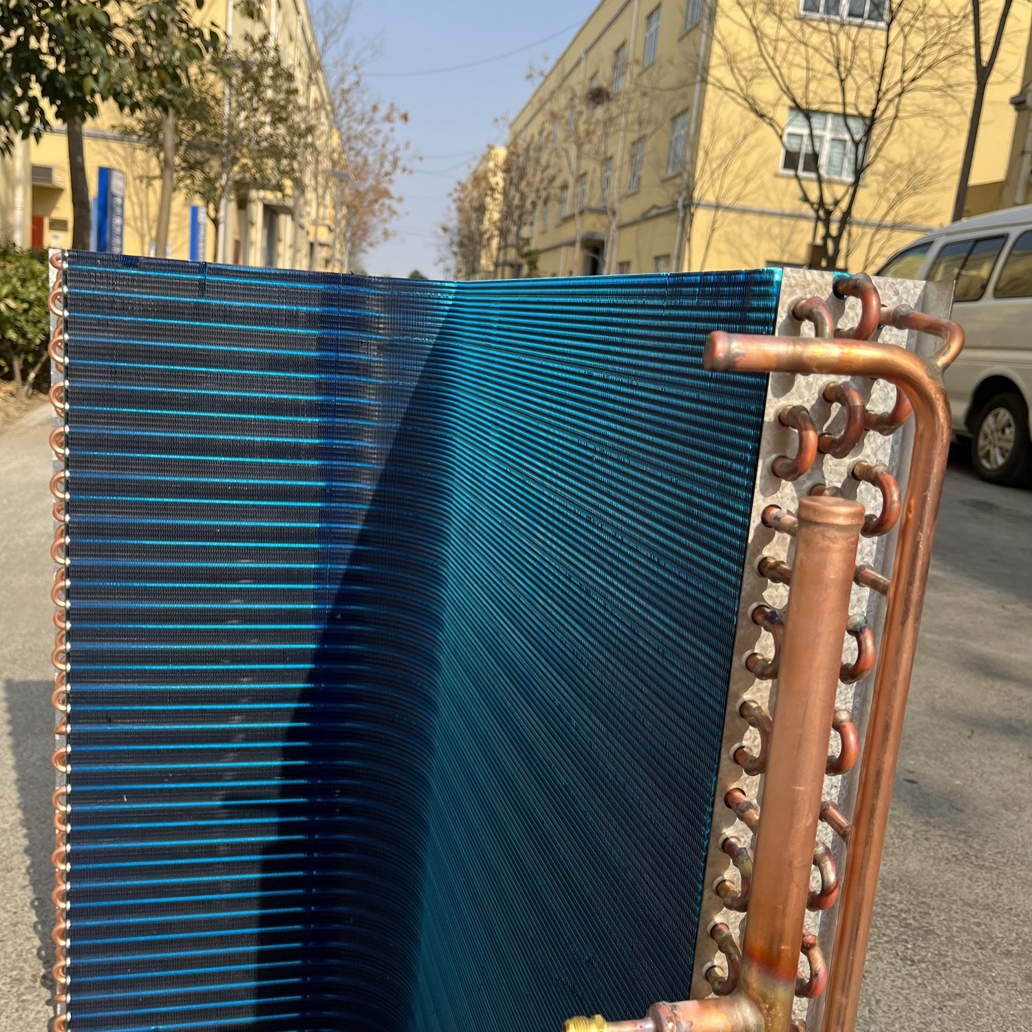 Copper Water AC System Fan Coil Unit with Tube Heat Exchanger Evaporator Condenser Radiator Core and Plate Components