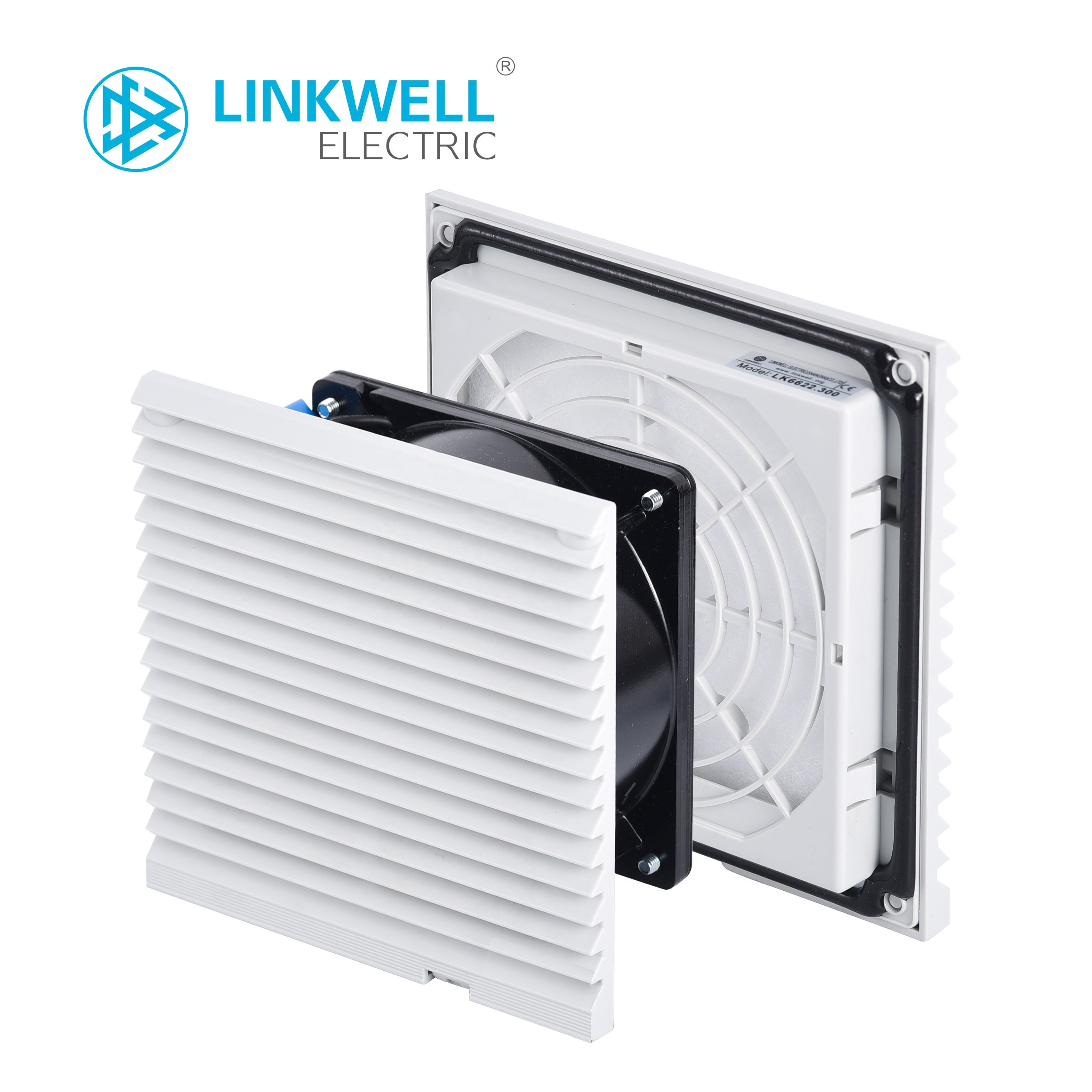 Linkwell 148.5x148.5mm Cutout Size Waterproof Ip54 Industrial Cooling Cabinet Air Filter Fan