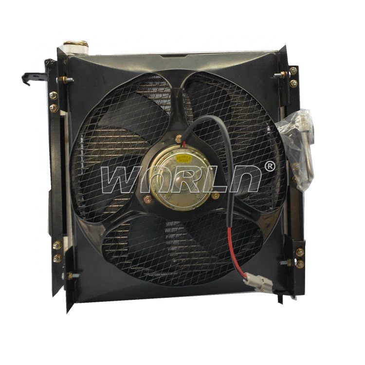 Condenser Wingle 5 Assembly for AMC Truck 24V with Electric Fan & Receiver Drier WXC0426