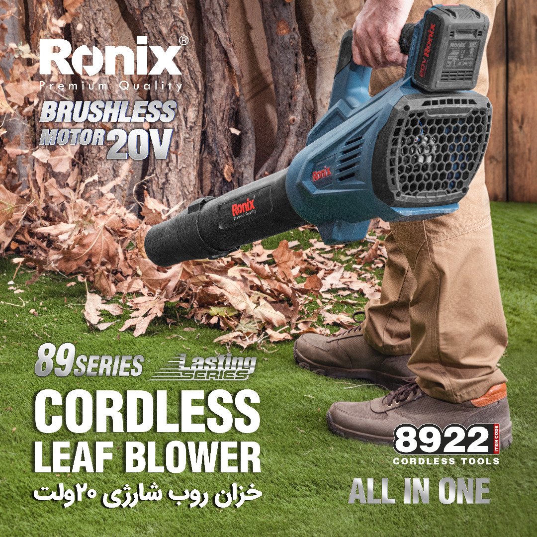 Ronix 8922 Top Quality Blade/Snow/Dust Remover/Tree Blower DC-20V Battery Rechargeable Leaf Blower