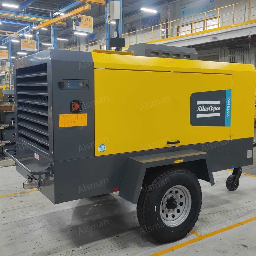 Atlas Copco XATS800 XAS88 Mobile Portable Screw Air Compressors 10.3bar 788cfm 90kw 37kw 132kw Electrical Power