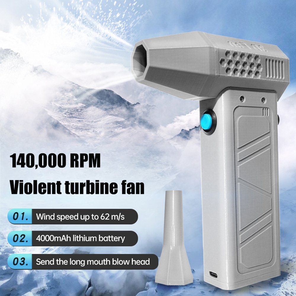Air Blower 130000RPM Turbo Jet Fan Power Display Powerful Computer Dust Blowing Cleaning Tools Type-C Recharging Portable Blower