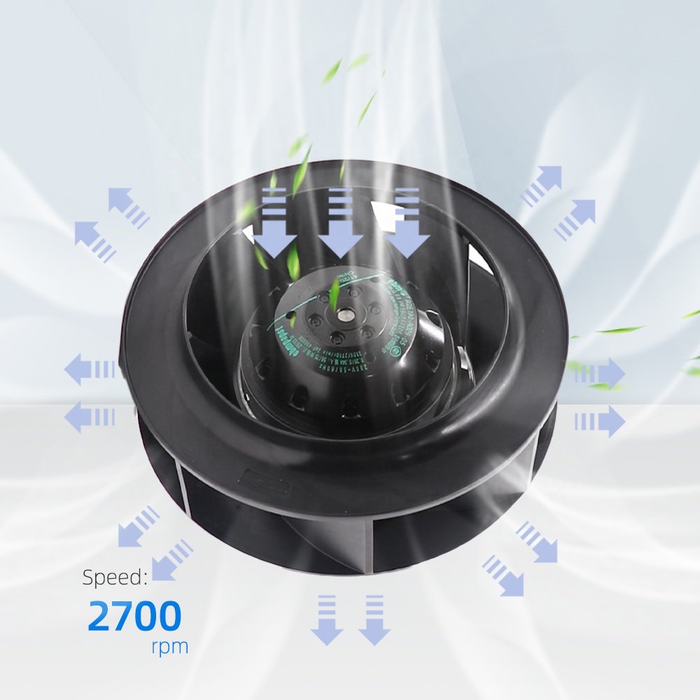 ebmpapst R2E190-AO26-05 230V AC 190x71mm 50/60HZ 75W Ball Bearing Lead Wires HVAC Centrifugal Ventilation Cooling Fan