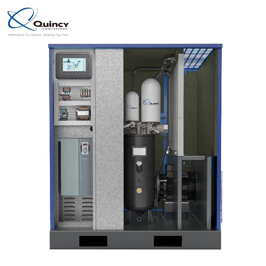 China Gold Suppliers Quincy QGS-25 HP QGS Series 20-40 Belt Drive Rotary Screw air Compressor