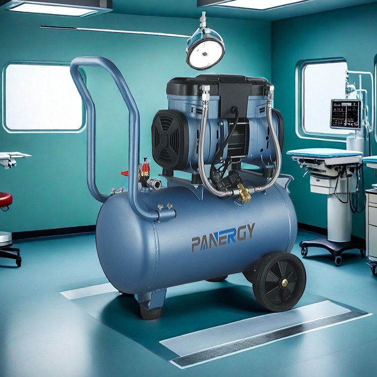 PANERGY Zhejiang Big Digital Display Adjust Pressure Dental Noiseless Silent Intelligent Oil Free Air Compressor