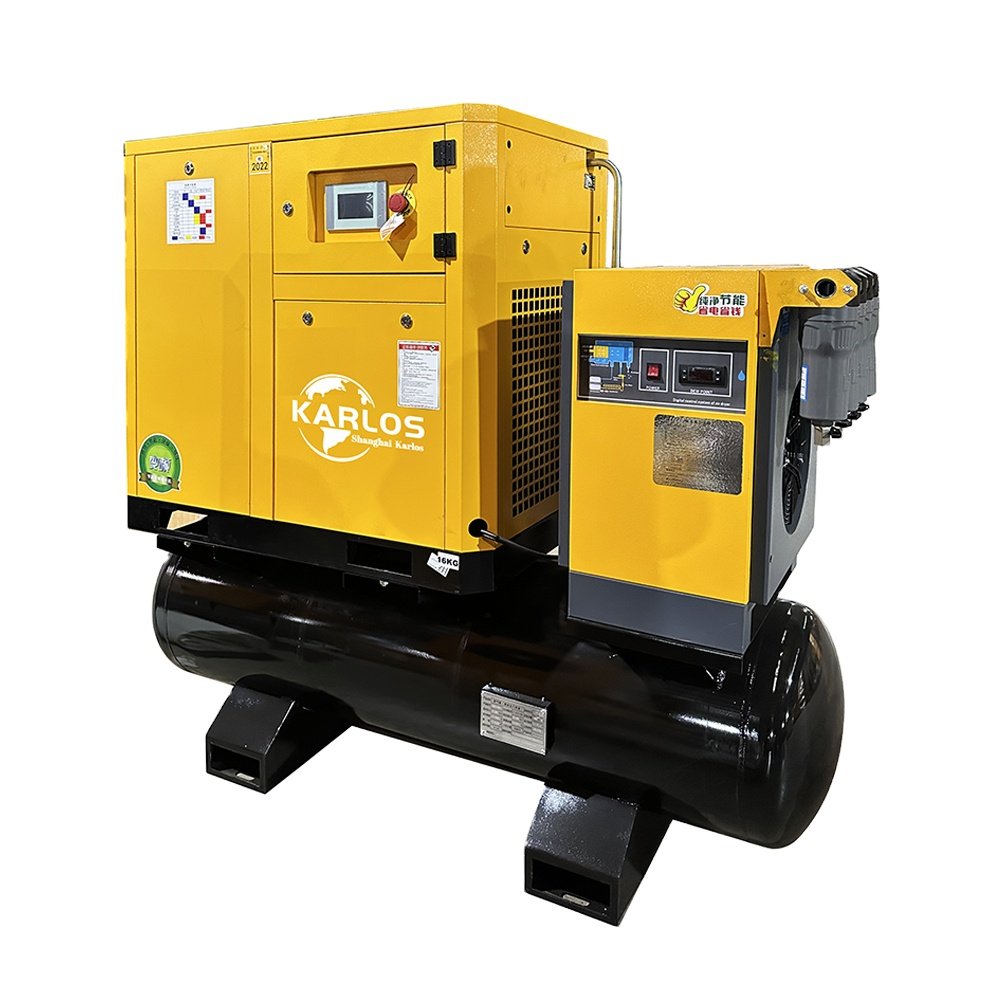 Kalors Industrial air-compressors 10HP 7.5KW 15kw 22 compresor de aire Rotary Screw Air Compressor with dryer For Laser Cutting