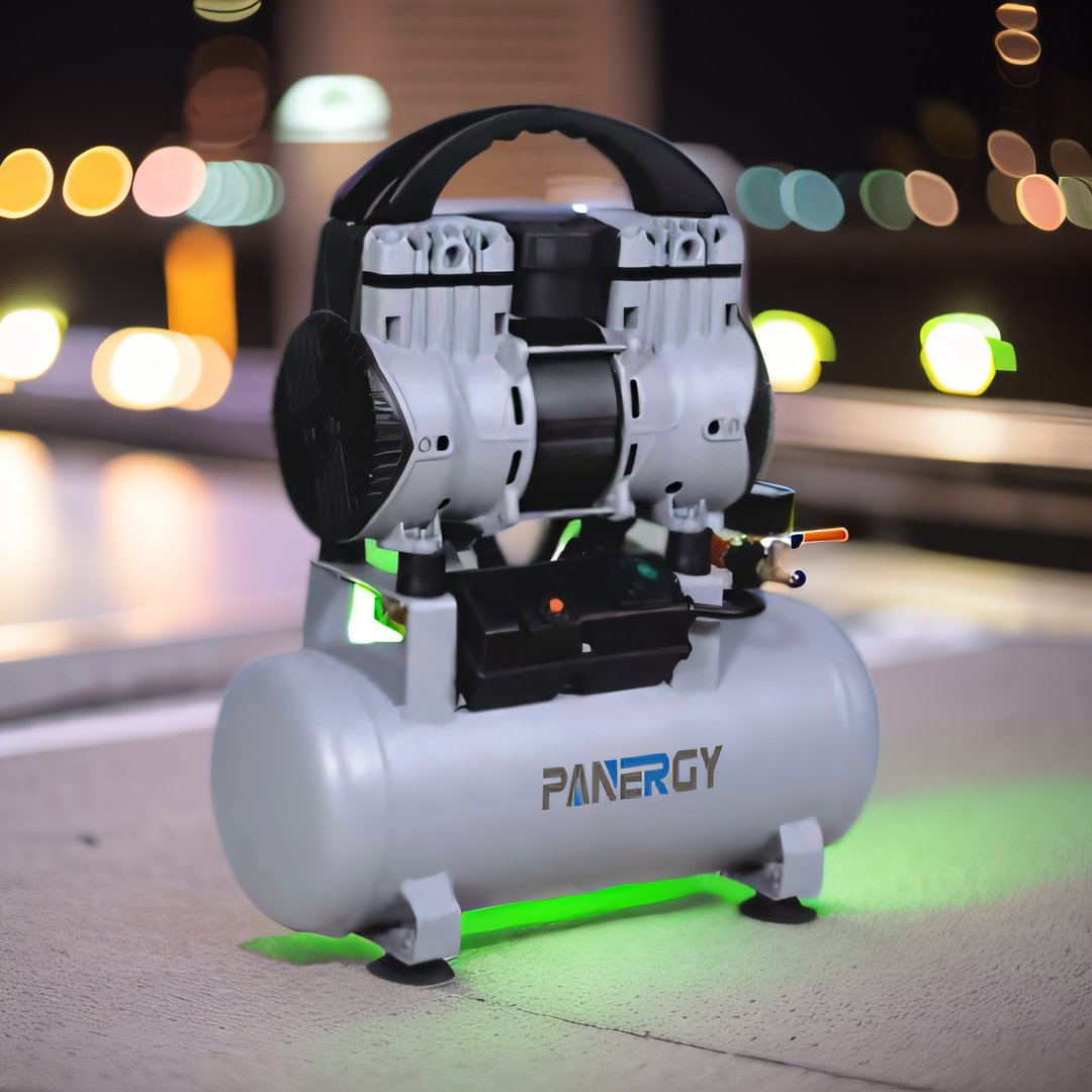 PANERGY 1100W 9L Silent Portable Oil Free Air Compressor for Spray Painting
