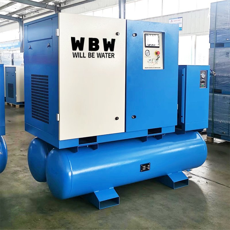 4 in One Screw air Compressor 10HP 7.5KW Screw air Dryer tank Compressor