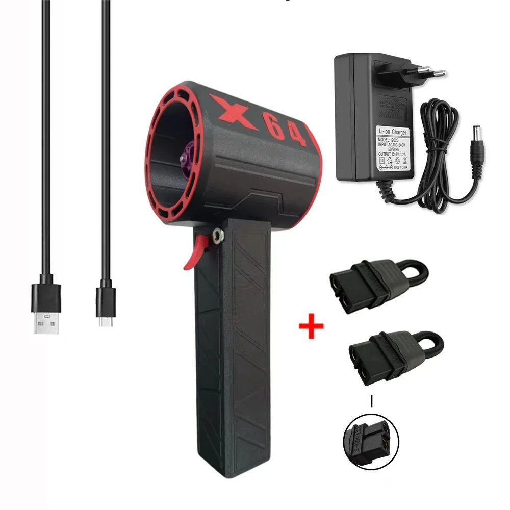 Violent Turbo Fan 11Blade Blower Fan 8000mAh Brushless Motor Air Blower 64mm Duct Turbo Jet Fan Strong Dust Blower Electric Dry