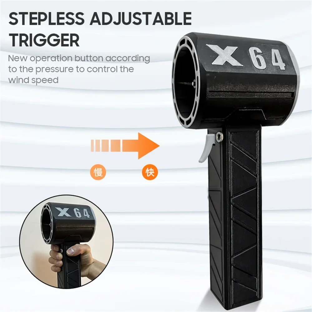 Violent Turbo Fan 11Blade Blower Fan 8000mAh Brushless Motor Air Blower 64mm Duct Turbo Jet Fan Strong Dust Blower Electric Dry