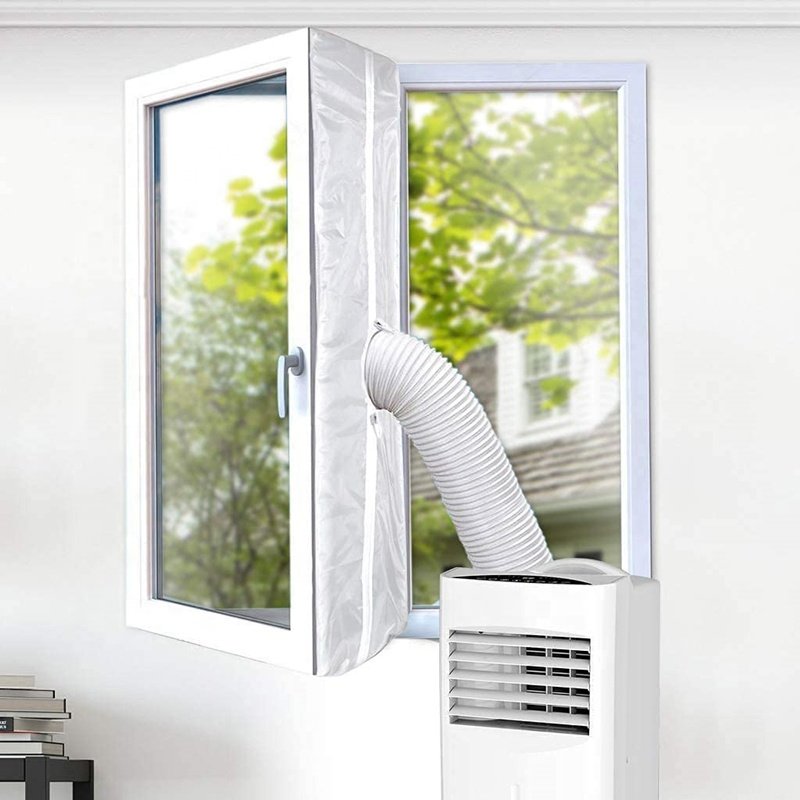 Easy to Install 3/4/5/6M Universal Window Seal for Portable Air Conditioner Exhaust with Zip and Tape
