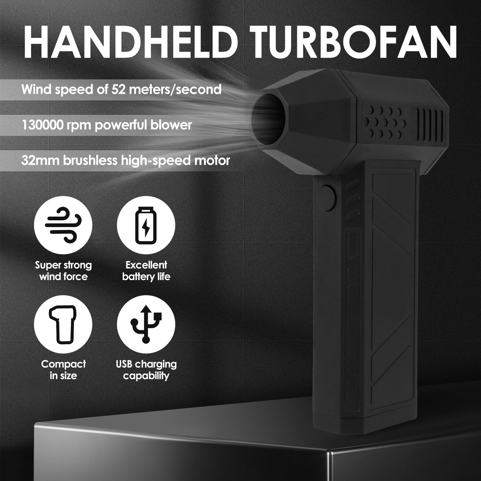 Powerful Turbo Mini Strong Fan House Cleaning Handy Jet Outdoor Cooking Air Duster Cooling Blower